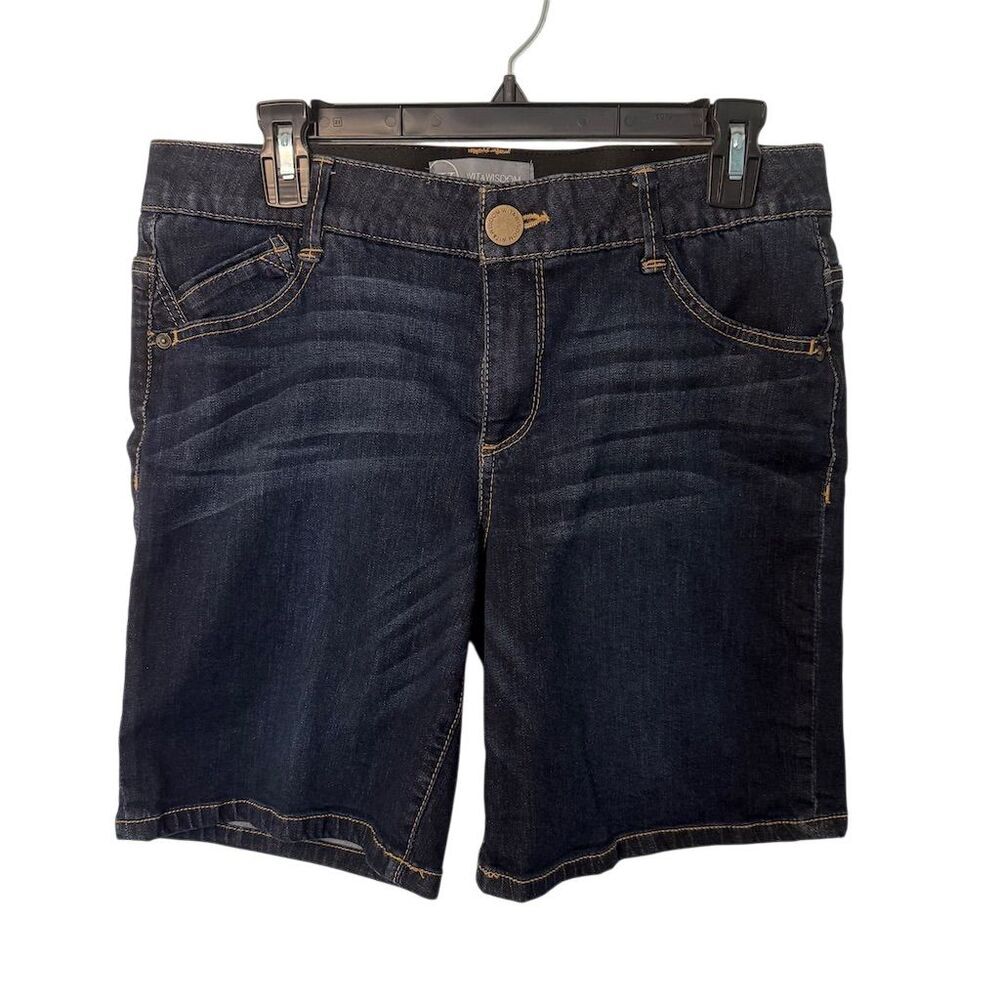Wit & Wisdom Women's Petite Bermuda Jean Shorts Blue Size 10 P